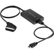 WIRELESS PLACE SCART na HDMI visokoločljivostni adapter, pretvornik SCART na HDMI, nadgrajena različica z žico SCART na HDMI, (5000129218)