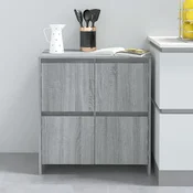 Vidaxl vidaXL Omarica, siva, hrast sonoma, 70x41x75 cm, material na osnovi lesa