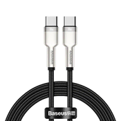 BASEUS kabel za punjenje/prijenos podataka CATJK-C01 USB-C muški na USB-C muški, 100 W, 1 m, crno