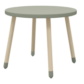 Flexa Drveni okrugli stol za djecu sivo zelene točkice