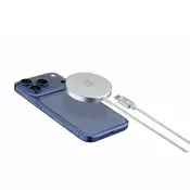 CellularLine MAG PAD Qi2 magnetni polnilec za telefon, brezžični, s stojalom, 15 W, beli (WIRPADMAGQI25W)