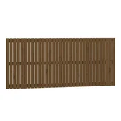 Vidaxl Stensko posteljno vzglavje medeno rjavo 204x3x90 cm borovina