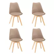 Jedilni stol Silla 4 kosi v bež barvi