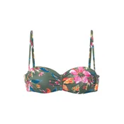 LASCANA Bikini zgornji del modra/oliva/oranžna/roza