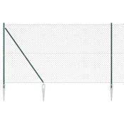 Vidaxl Varjena žična ograja s konicami 10 x 1,5 m (Š x V)
