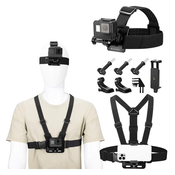 K&F K&F Concept Head Strap & Chest Mount Set for GoPro Hero, Session DJI Osmo Action Cameras