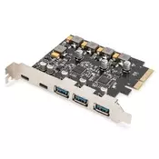 Digitus USB 3.1 PCI Express dodatna kartica 2x USB-C + 3x USB A