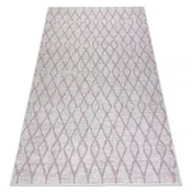 eoshop Preproga SISAL SION GRID 22129 ravnega prepleta ecru/pink ( - Velikost: 80x150 cm)