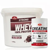 Olympic Strong 100% Whey Protein Cokolada 4kg + Olympic Creatine Monohydrate 500g