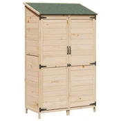 Vidaxl Vrtno skladišče Naravna 106,5 x 56 x 176 cm Trdna smreka