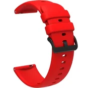 GS Univerzalni silikonski pašček 22 mm, gladek, rdeč