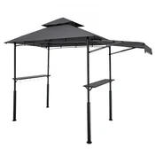 VEVOR Paviljon za žar 243x15x25 m siva