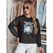 Bluza damska oversize z nadrukiem GOOSHY czarna Dstreet