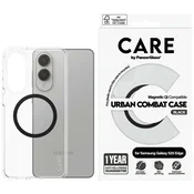 shumee Ovitek CARE by PanzerGlass Flagship Urban Combat Black QI za Samsung Galaxy S25 Edge, prozoren