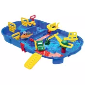 Vodna steza AquaPlay LockBox v kovčku s povodnim konjem Willmo in pregrado z vodno črpalko