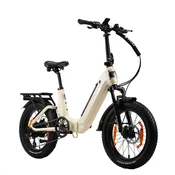 TTGO Zložljivo električno kolo TTGO F7 250 W 48 V 15 Ah, 20-palčno debelo kolo, belo, (5000234142)