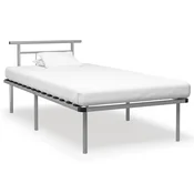 Okvir za krevet sivi metalni 100 x 200 cm