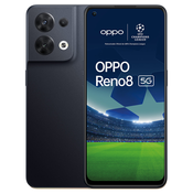 OPPO obnovljen pametni telefon Reno 8 8GB/256GB, Shimmer Black