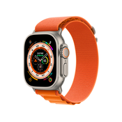Apple Watch Ultra Cellular, 49mm, narancasti alpski remen, M
