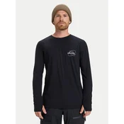 Quiksilver Majica z dolgimi rokavi Coastal Run EQYKT04400 Črna Regular Fit