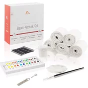 AMAZY 25-delni komplet za 3D tiskanje otroškega trebuha - z mavčnimi povoji, barvami, čopiči, obešalniki