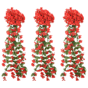 vidaXL Vijenci od umjetnog cvijeca 3 kom boja proljetnih ruža 85 cm