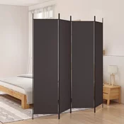 vidaXL Paravan 4-delni rjav 200x200 cm blago