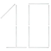 shumee 10 x Zaobljene steklene bagete z mešalno palico 7 x 100 mm