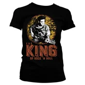 Elvis Presley The King Of Rock n Roll Black L Ženske Majica
