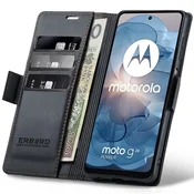 Overboard Ovitek za Motorola Moto G24/G24 Power/G04, sijoč liči , denarnica s preklopom, črna