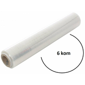 DISTYK Ročna stretch folija 500mm PROZORNA 1,9kg, 6 kosov