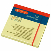 Blok kocka samoljepljiva 75 x 75 mm, 100 listica, papir, žuta, Herlitz