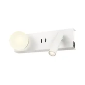 Redo 01-4660 - LED zidno svetlo NORMA LED/5W/230V + LED/3W CRI 90 USB bela