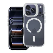 OEM Ohišje za iPhone 15 PRO Lens Mag Cover, združljivo z MagSafe, belo