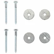 Zemaljska sidra 4 pcs Srebrna O10 x 60 cm Galvanizirani metal