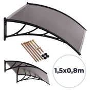 Northix Nadstrešek za vhodna vrata 150x80 cm iz polikarbonata