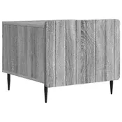 vidaXL Klubska miza Siva Sonoma 49 x 50 x 42 cm Inženirski les