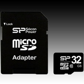SILICON POWER MicroSDmicroSDHC 32GB Class 10+adapter SP032GBSTH010V10-SP