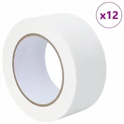 Vidaxl Maskirni trakovi za slikarje 12 pcs Bela 50mm x 50m Papir