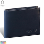 Princ Leather Muški novcanik, Kožni, Teget