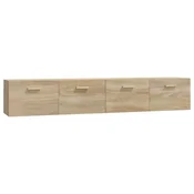 Vidaxl Stenska omarica 2 kosa Sonoma hrast 100x36,5x35 cm inženske les