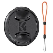 K&F 55MM Lens Cap printed with KF logo with anti-lost string, individually packaged in OPP bag