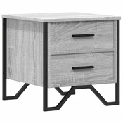 Vidaxl Nočna omarica siva sonoma 40x41x40 cm inženirski les