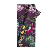 Homestar Namizna podloga AMAZONIA 43x116 cm vijolična z rožnim vzorcem