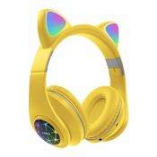 Oxe Bluetooth brezžične otroške slušalke z naušniki, rumena