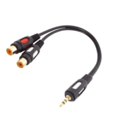 CABLETECH Kabel Jack 3,5mm - 2x RCA uticnica 25cm KPO3872