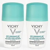 shumee Vichy antiperspirant roll-on proti madežem na oblačilih 48 ur 50 ml 2x pakiranje