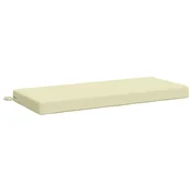 Vidaxl Blazina za klop SOEST 100% poliester Krem 110 x 50 x 8 cm