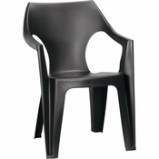 Tamno siva plasticna vrtna stolica Dante – Keter