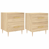 Nocni ormarici 2 kom boja hrasta 40x35x47,5cm konstruirano drvo